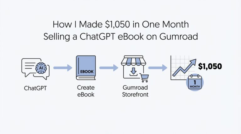 How I Made $1,050 in One Month Selling a ChatGPT eBook on Gumroad