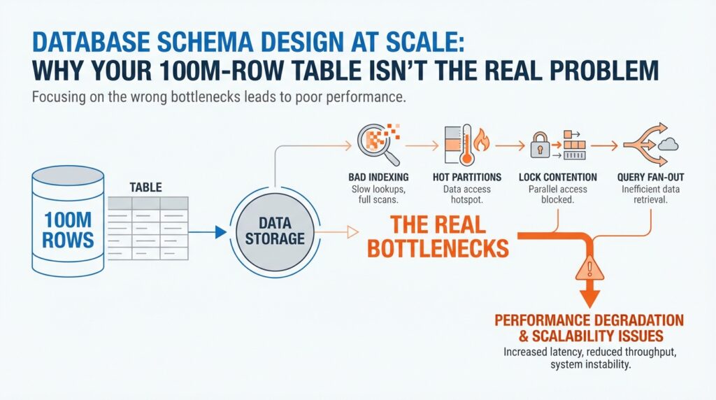 Database Schema Design at Scale: Why Your 100M-Row Table Isn’t the Real Problem