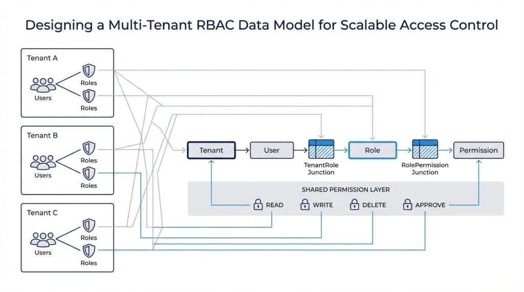 Designing a Multi-Tenant RBAC Data Model for Scalable Access Control