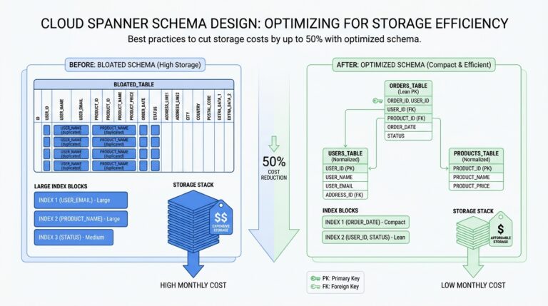 Cloud Spanner Schema Design Best Practices to Cut Storage Costs by Up to 50%