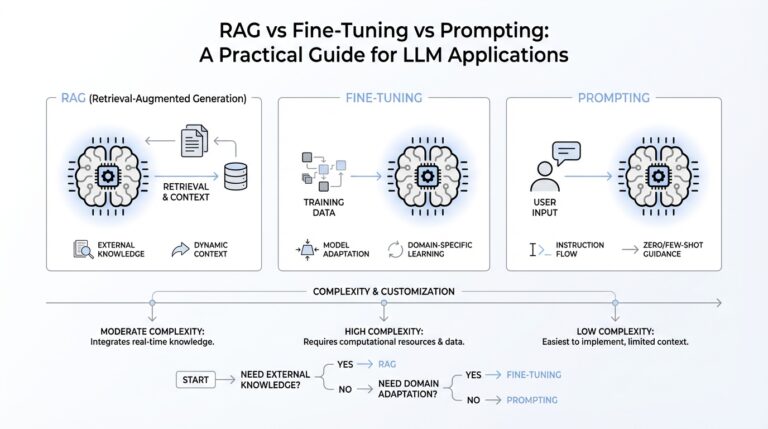 RAG vs Fine-Tuning vs Prompting: A Practical Guide for LLM Applications