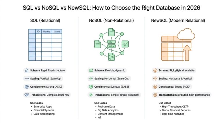 SQL vs NoSQL vs NewSQL: How to Choose the Right Database in 2026