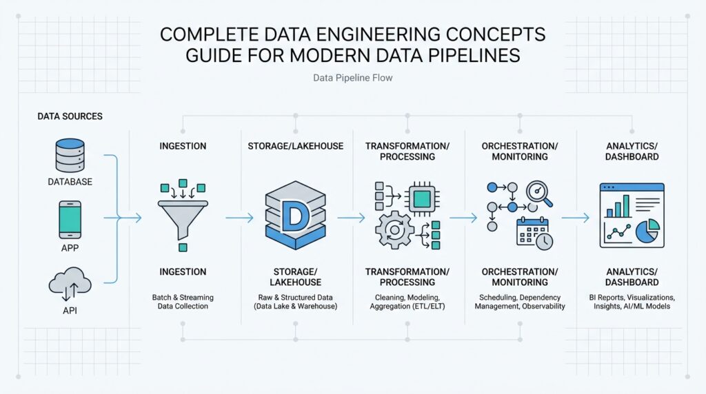 Complete Data Engineering Concepts Guide for Modern Data Pipelines