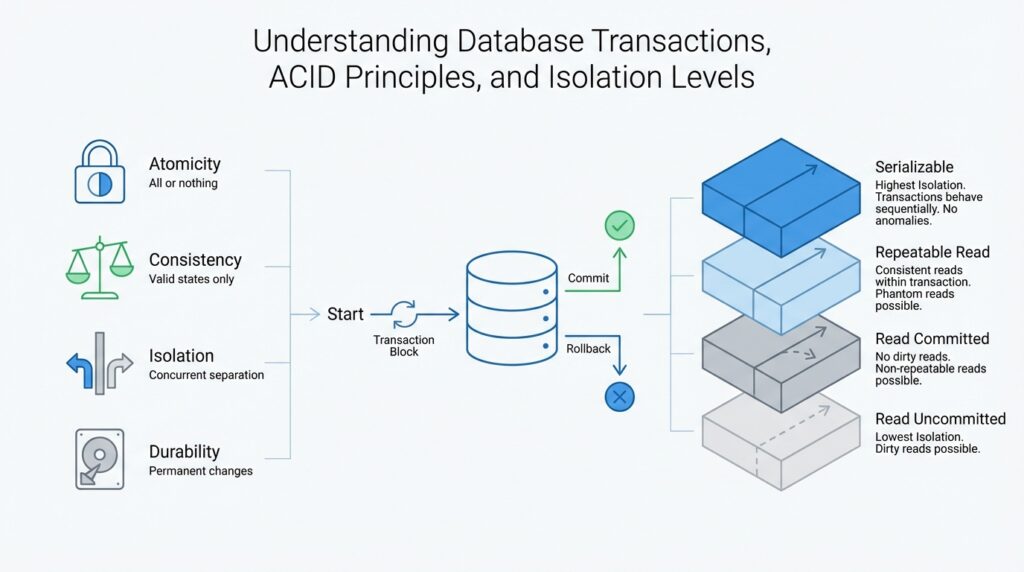 Understanding Database Transactions, ACID Principles, and Isolation Levels