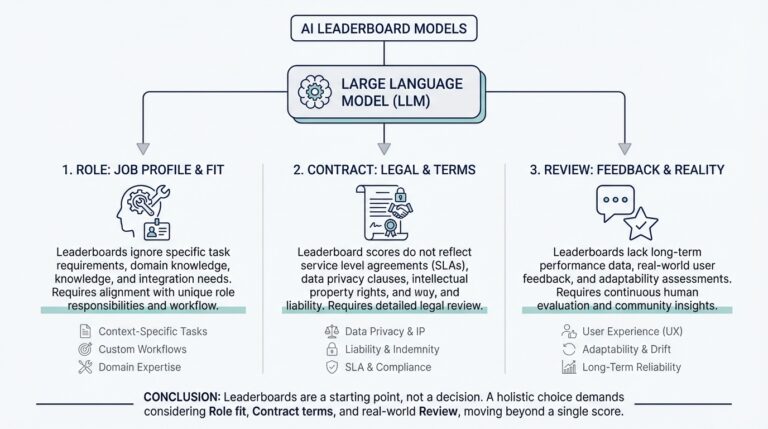 Why AI Leaderboards Fall Short: Choosing Large Language Models by Role, Contract, and Review