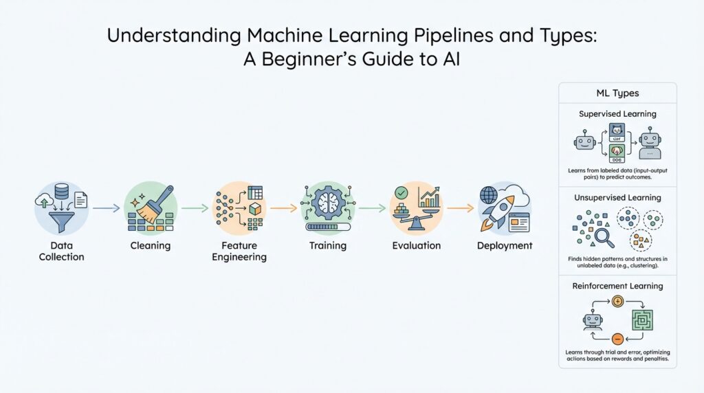 Understanding Machine Learning Pipelines and Types: A Beginner’s Guide to AI