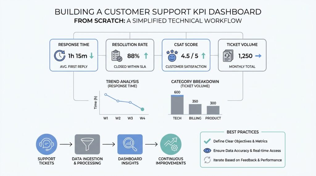 Building a Customer Support KPI Dashboard From Scratch: Key Lessons and Best Practices