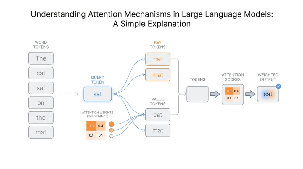 Understanding Attention Mechanisms in Large Language Models: A Simple Explanation