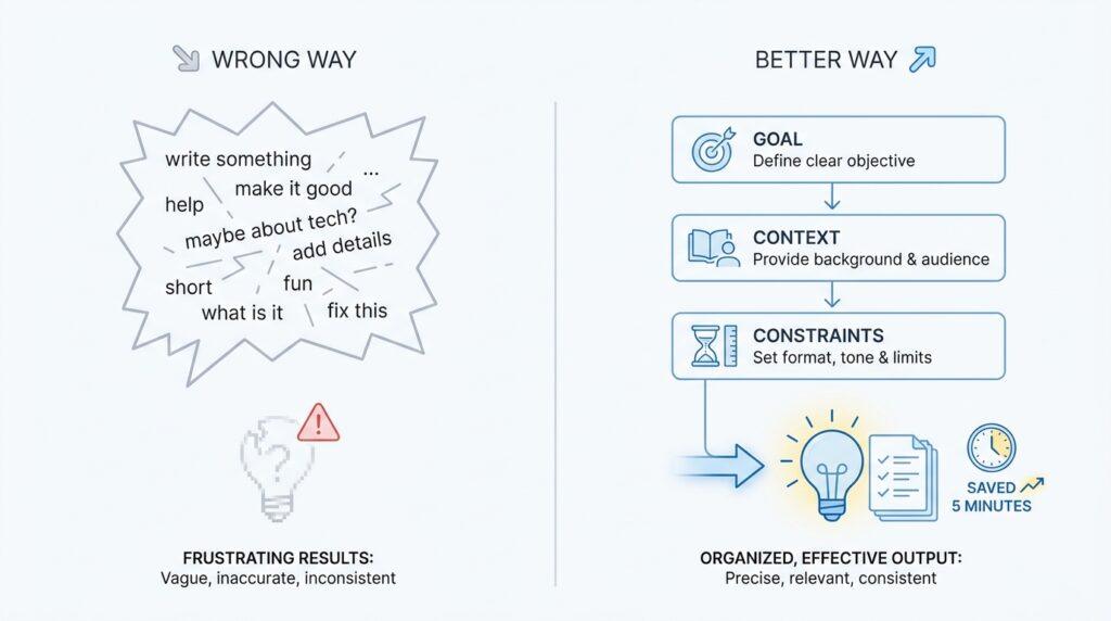 Why Most People Use ChatGPT the Wrong Way — And How to Improve Your Results in 5 Minutes
