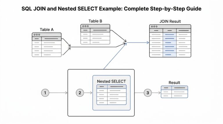 SQL JOIN and Nested SELECT Example: Complete Step-by-Step Guide