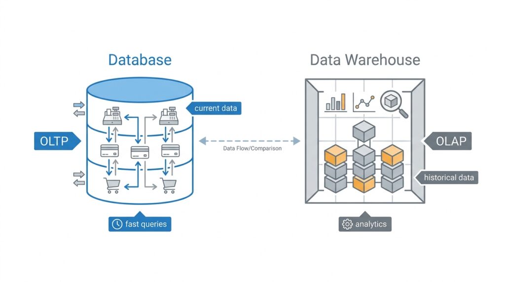 Data Warehouse vs Database: Key Differences Explained