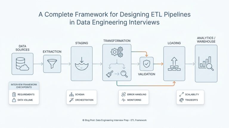 A Complete Framework for Designing ETL Pipelines in Data Engineering Interviews