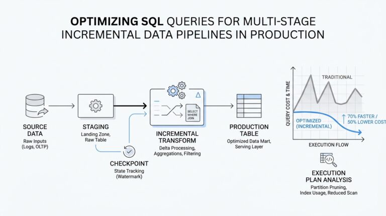 Optimizing SQL Queries for Multi-Stage Incremental Data Pipelines in Production