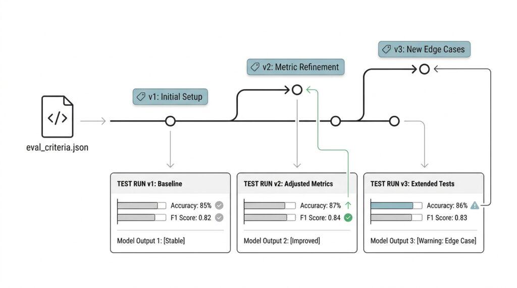 Version Your AI Evaluation Criteria Like Code for Better Machine Learning Testing