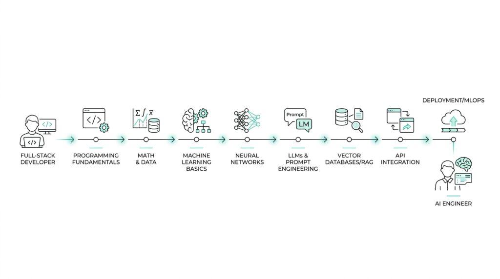 Learning Generative AI From Scratch: A Full-Stack Developer’s Roadmap to Becoming an AI Engineer