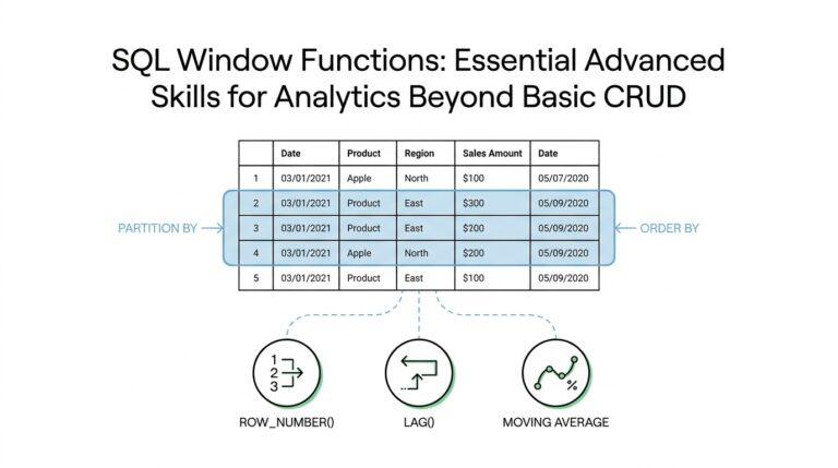 SQL Window Functions: Essential Advanced Skills for Analytics Beyond Basic CRUD