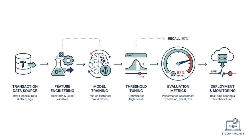How I Built a Fraud Detection System with 97% Recall as a College Student: The Exact Data Science Stack
